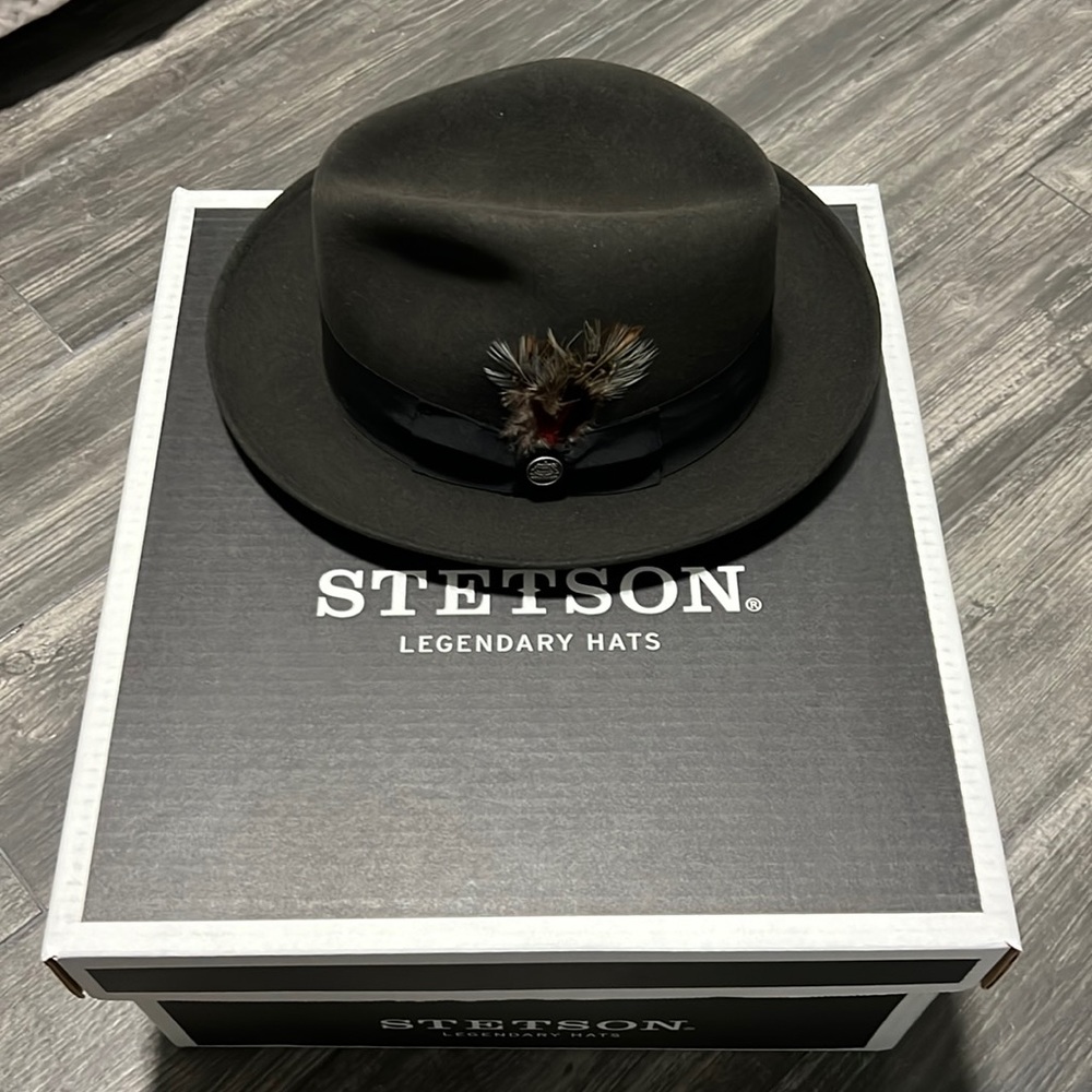 Stetson Saxon Graphite 7 1/4 - NWT
